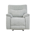 Chablis - Glider Recliner With Heat And Massage - Mist Gray