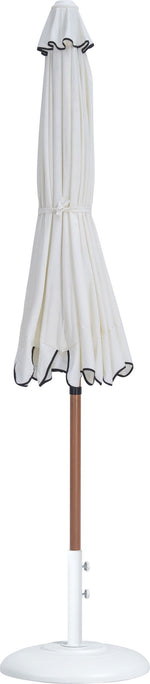 Amalfi - Patio Umbrella - White Base / Light Brown Pole