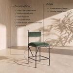 Monarch - Velvet Counter Stool (Set of 2)