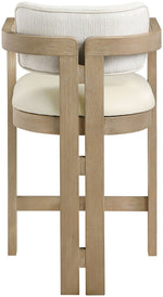 Ravina - Upholstered Counter Stool With Stained Natural Base