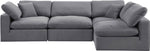 Comfy - 4 Piece Velvet Modular Armless Sectional