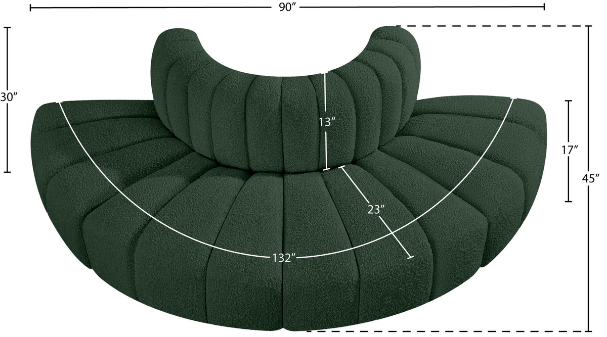 Arc - Boucle Fabric 4 Piece Modular Sofa