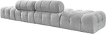 Ames - 4 Piece Boucle Upholstered Modular Sofa With 2 Backless Seats