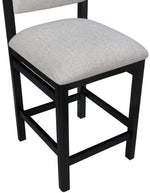 Roundhill - Fabric Counter Stool - Black Frame