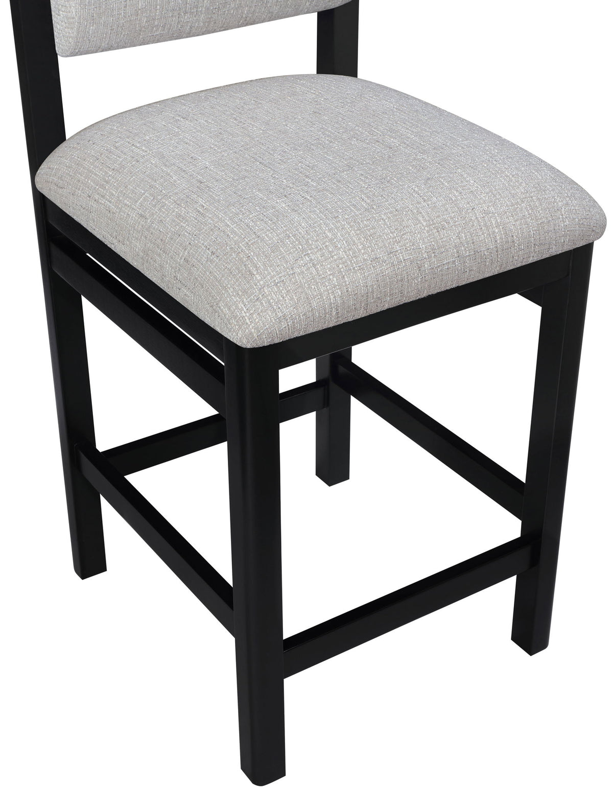 Roundhill - Fabric Counter Stool - Black Frame