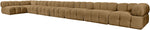 Orin - Velvet Performance Fabric Upholstered 8 Piece L-Shaped Sectional