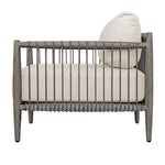 Borneo - Outdoor Lounge Chair - White / Dark Gray