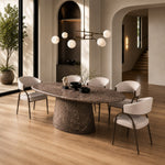 Jaya - Modern Faux Marble Concrete Oval Dining Table by VIG Furniture - View 12