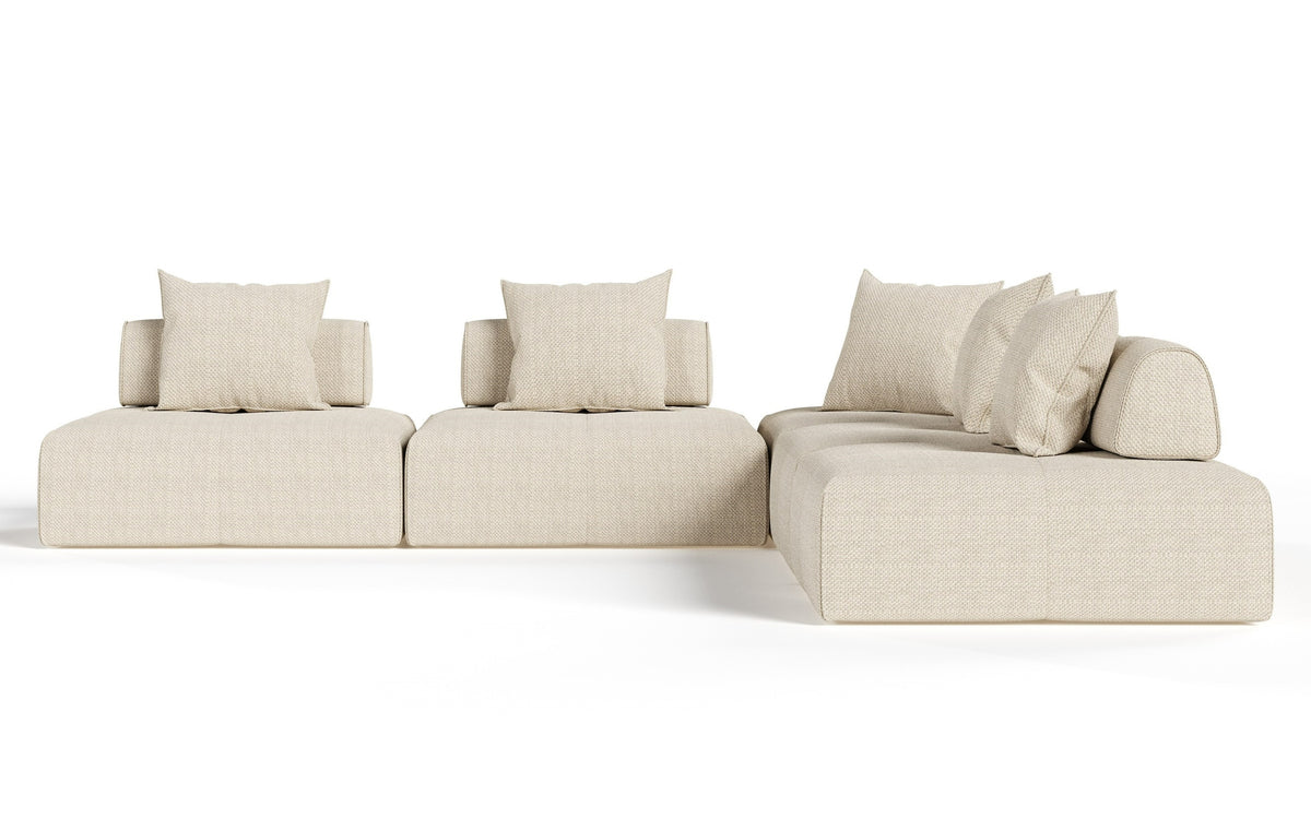 Mondo - Modern Modular Beige Fabric Sectional Sofa-5-Piece Sectional by VIG Furniture - View 2