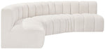 Arc - Boucle Fabric 5 Piece U-Shaped Modular Sofa