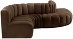 Arc - Velvet 6 Piece Curved Modular Sofa