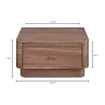 Round Off - Nightstand - Walnut