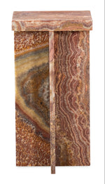 Melange - Denys Spot Table - Red / Light Brown