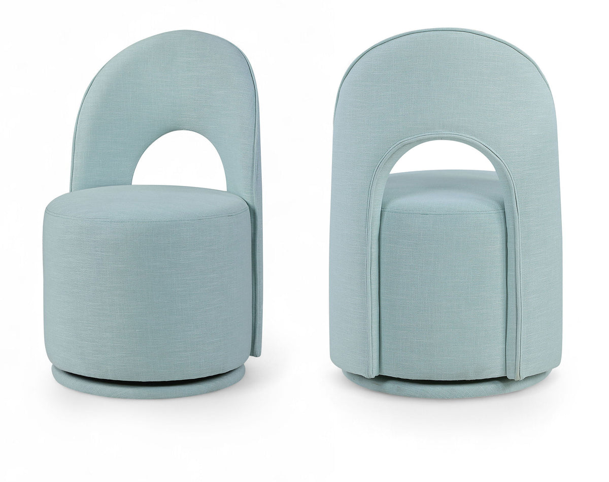 Cirelle - Linen Textured Performance Fabric Dining Chair (Set of 2)