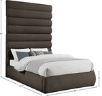 Adam - Boucle Fabric Bed With 89" Headboard