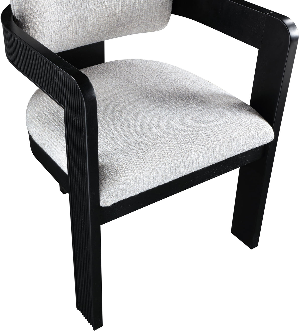 Sacha - Linen Dining Chair With Black Base (Set of 2)