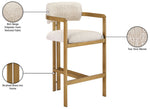 Aurum - Linen Textured Fabric Upholstered Counter Stool