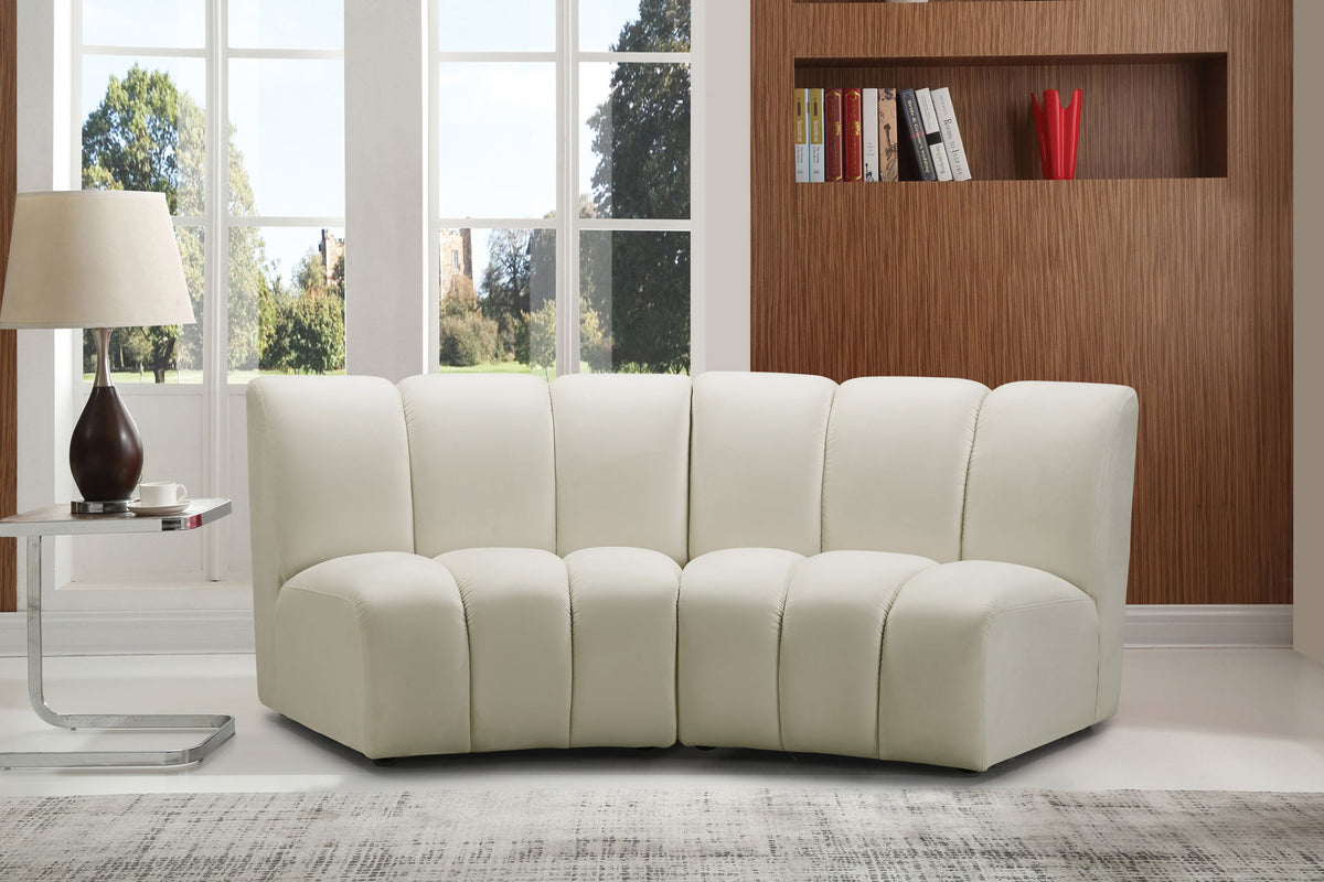 Infinity - 2 Piece Velvet Modular Sectional