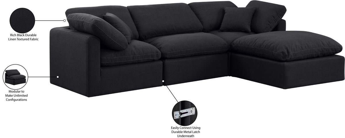 Indulge - Linen 4 Piece Modular Sectional With Chaise