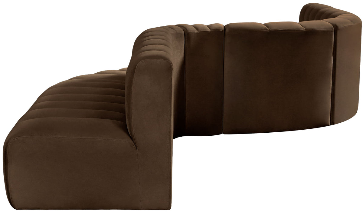 Arc - Velvet 8 Piece Curved Modular Sofa