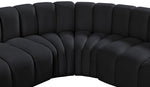 Arc - Velvet 5 Piece U-Shaped Modular Sofa
