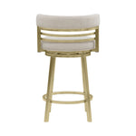 Santorini - 5-Piece Round Wood Tabletop Dining Table Set With Stools Seats Up To 4 - Light Cashew / Natural