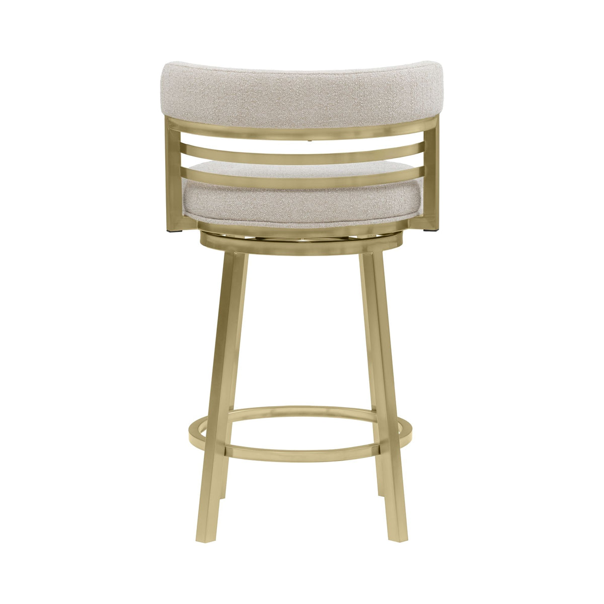 Santorini - 5-Piece Round Wood Tabletop Dining Table Set With Stools Seats Up To 4 - Light Cashew / Natural
