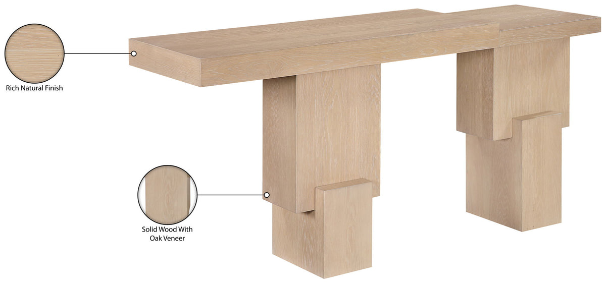 Anzio - Oak Veneer And Solid Wood Console Table