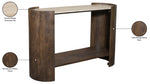 Solstice - Travertine And Mango Wood Table