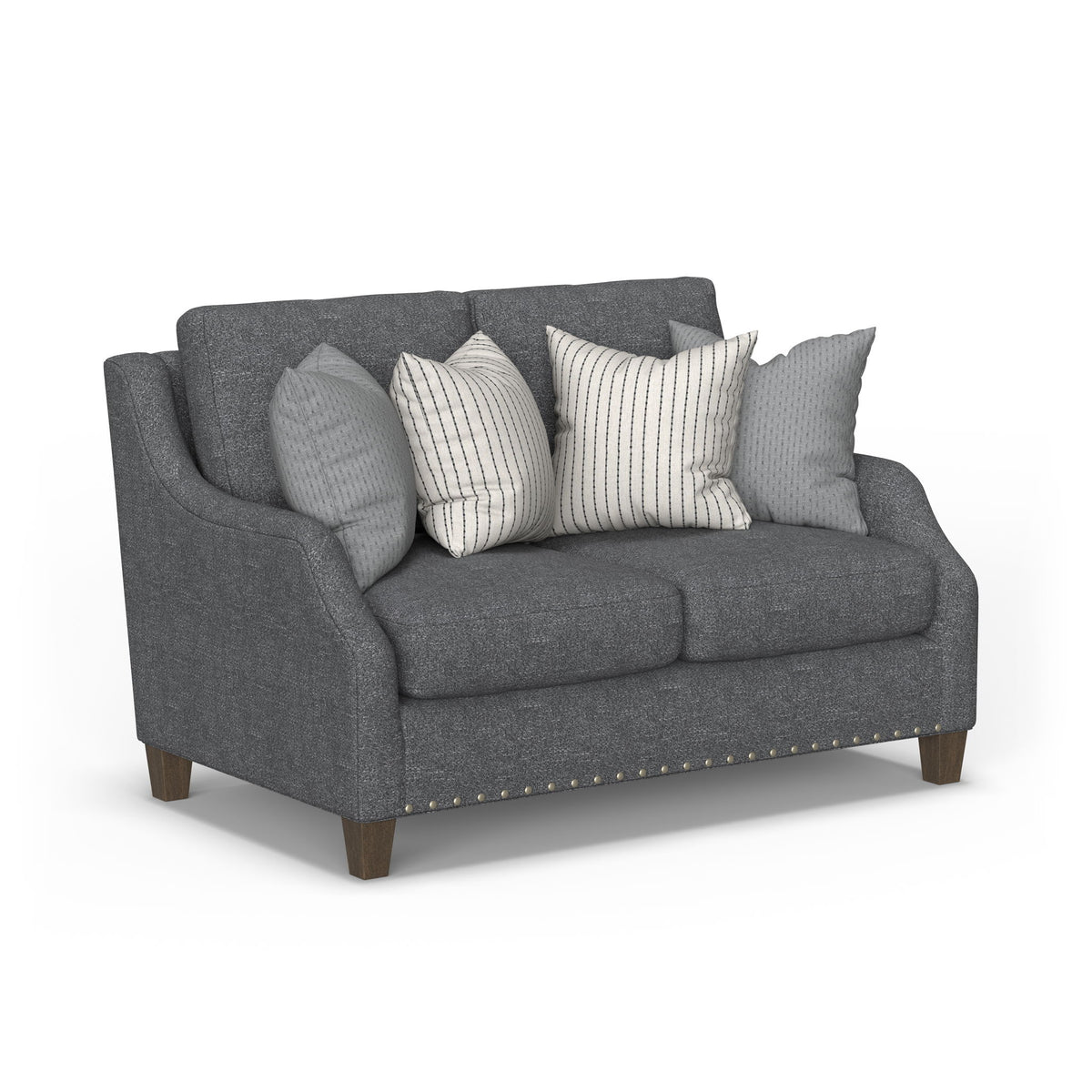 Gianna - Fabric Loveseat With Nailhead Trim
