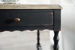 Ciao Bella - Rectangular End Table - Light Brown / Black