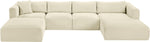 Shaggy - 5 Piece Modular Sectional With Chaise And Ottoman