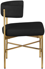 Rivage - Durable Dining Chair With Gold Frame (Set of 2)