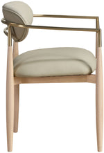 Riccio - Dining Arm Chair (Set of 2) - Natural And Gold Frame
