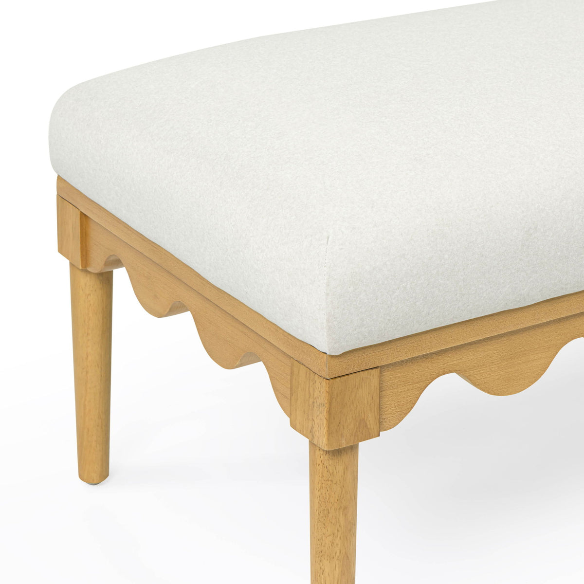 Oodle - Vegan Mohair Bench, Natural Ash Legs