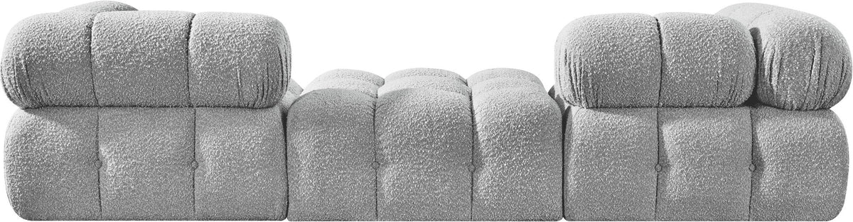 Ames - 3 Piece Boucle Modular Sofa With 1 Backless Seat