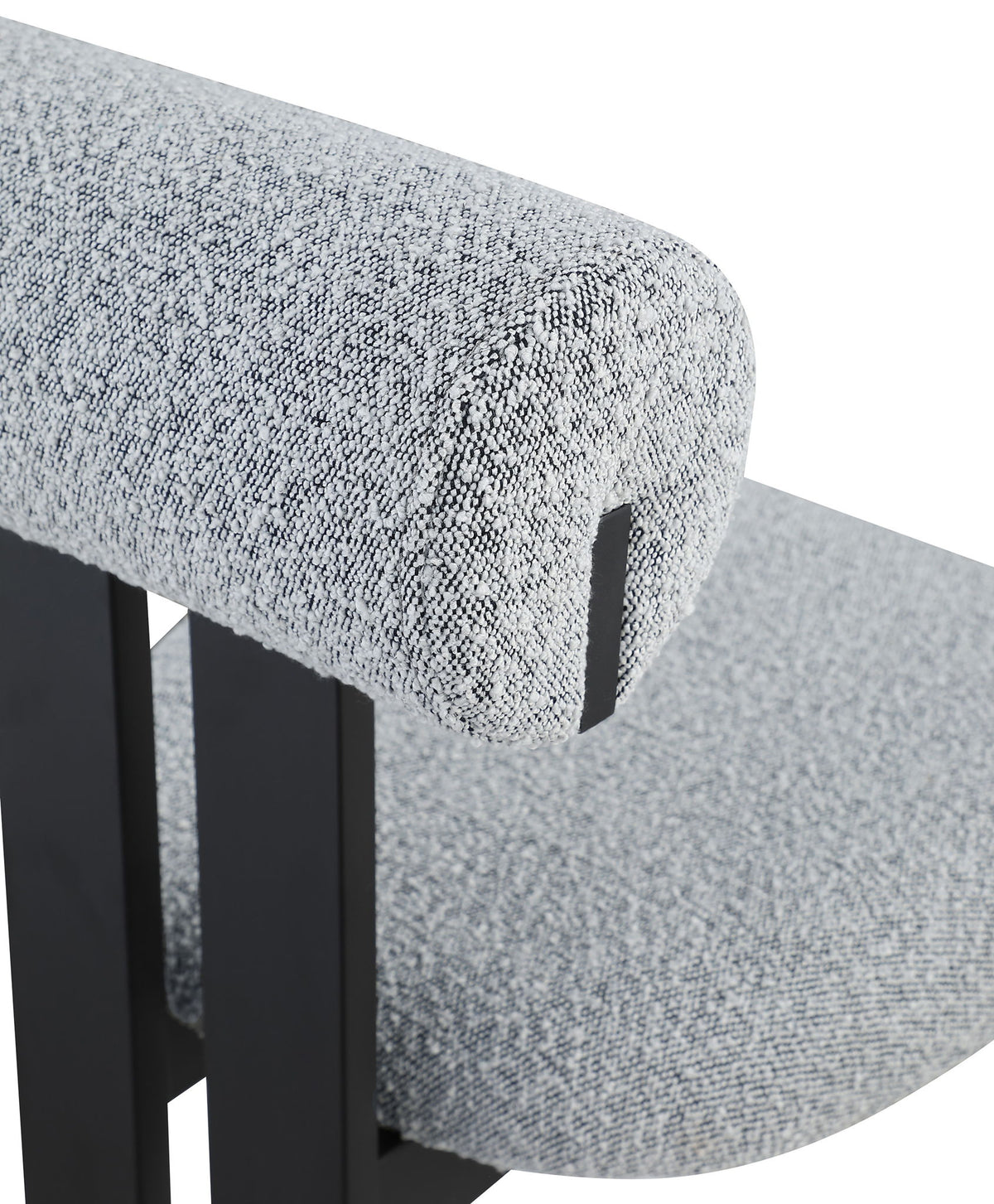 Dario - Boucle Dining Chair With Black Frame (Set of 2)