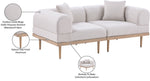 Laguna - 2 Piece Resilient Water Resistant Fabric 71" Upholstered Outdoor Patio Modular Loveseat