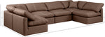 Indulge - Faux Leather 6 Piece Modular U-Shaped Sectional