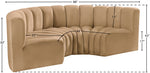 Arc - Velvet 4 Piece U-Shaped Modular Sofa