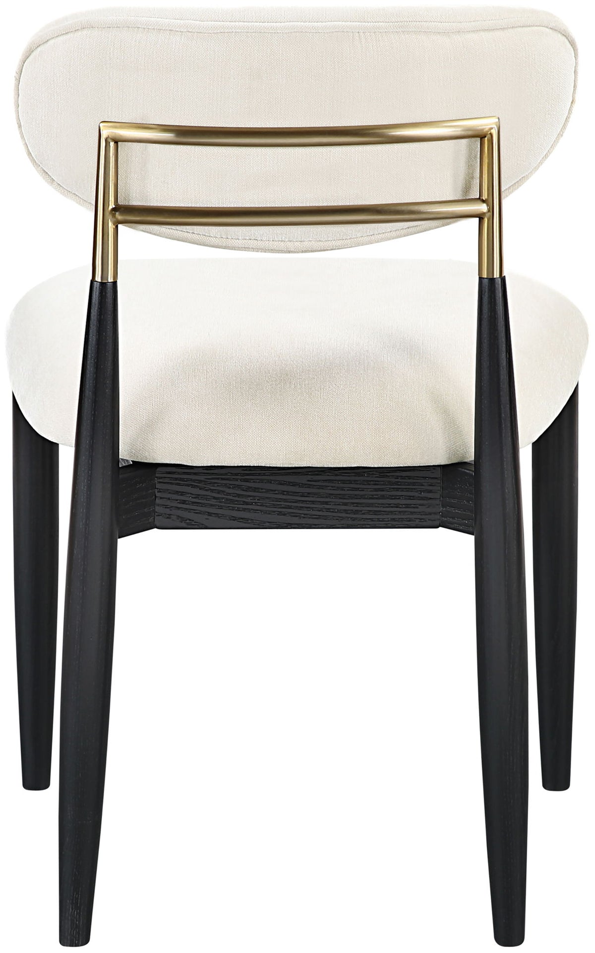 Riccio - Fabric Dining Side Chair (Set of 2) - Black And Gold Frame