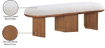 Wilshire - Bench With Brown Base - Cream