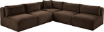 Shaggy - 5 Piece Modular Corner Armless Sectional