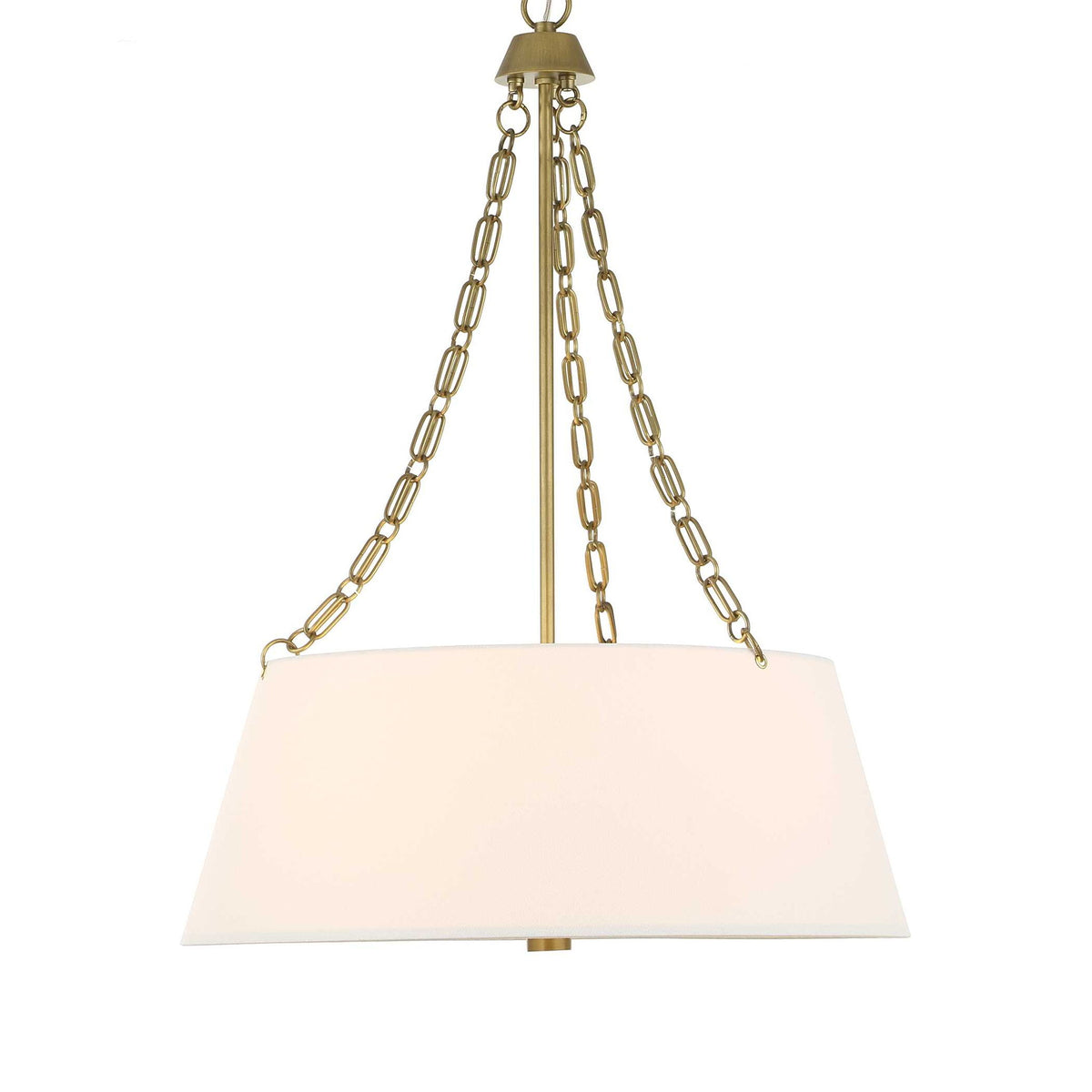 Andalucia - 4 Light Drum Pendant - Gold / White