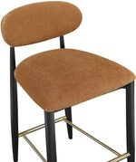 Riccio - Fabric Stool - Black Frame