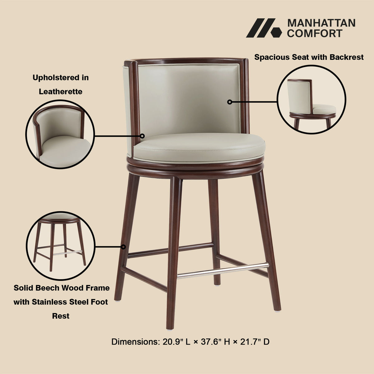 Manhattan Evalyn - Counter Stool