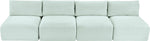 Shaggy - 4 Seat Modular Armless Sofa