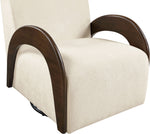 Neria - Chenille Fabric Upholstered Swivel Accent Chair - Painted Brown Base