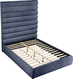 Adam - Chenille Fabric Bed With 89" Headboard