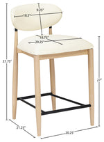Riccio - Stool - Natural And Black Frame